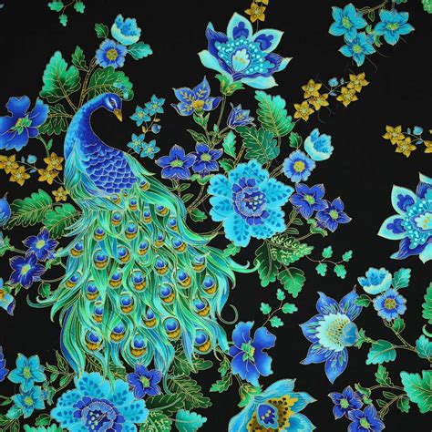 Timeless Treasures Peacock Fabric 